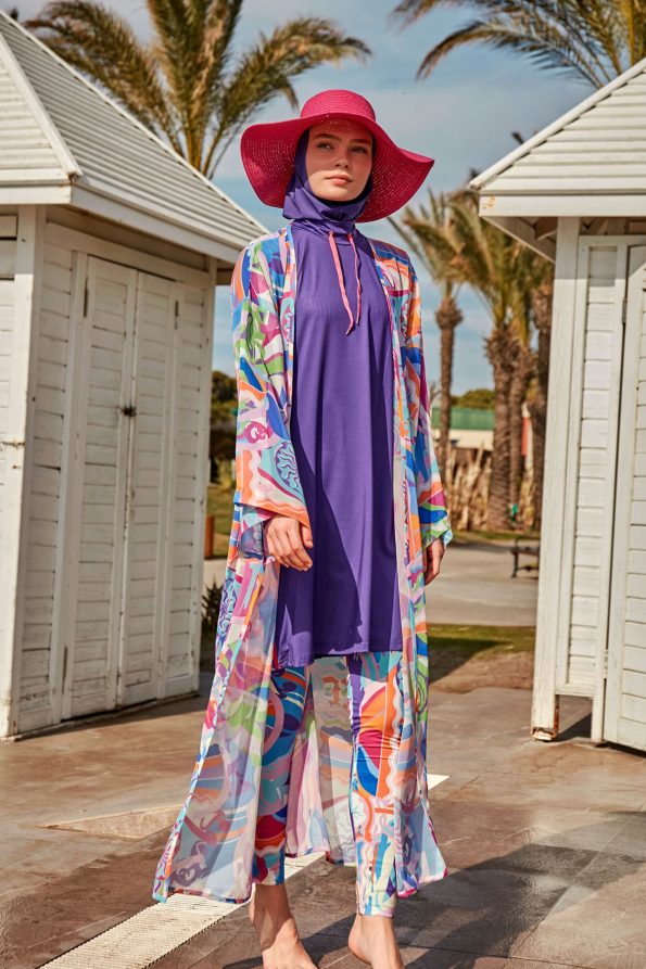 Violet Beach Cover-up Kimono