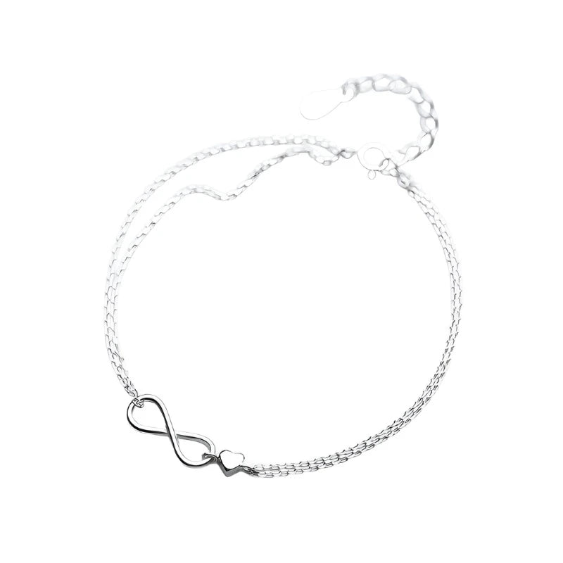 Infinite Love Chain Bracelet - 925 Sterling Silver
